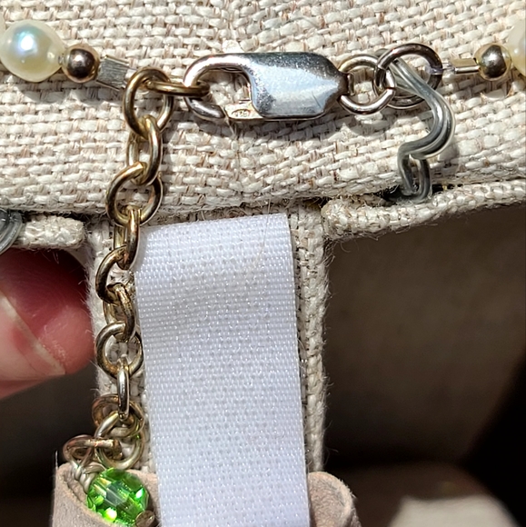 Real pearl & Swarovski crystal necklace set - Picture 4 of 5